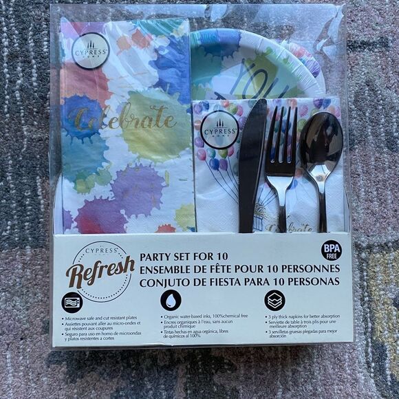 Cyprus Home Celebrate 10 Party Dinner Table Place Setting - Picture 1 of 6